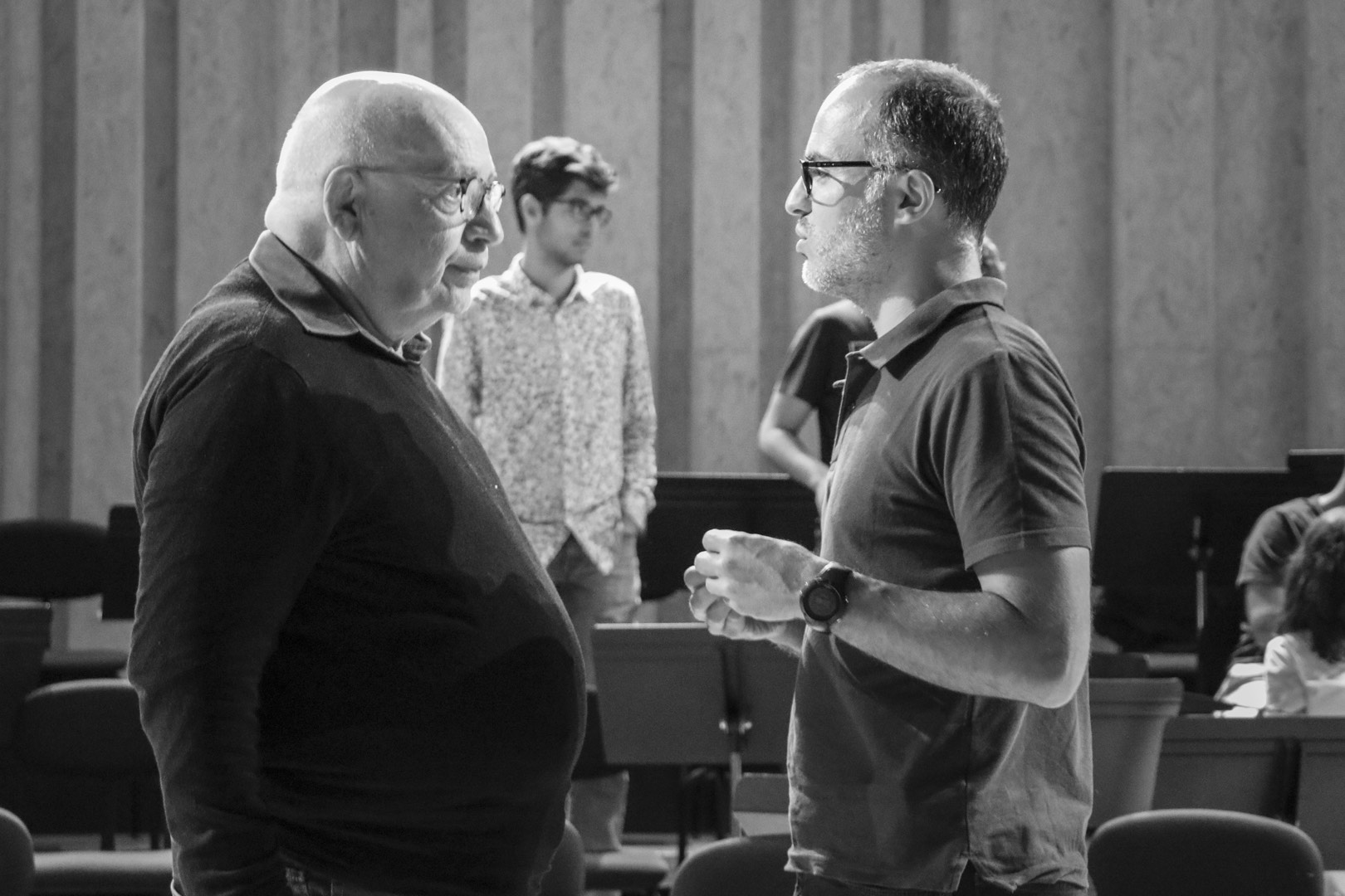 Visita de Jorge Silva Melo a um estágio da Jovem Orquestra Portuguesa